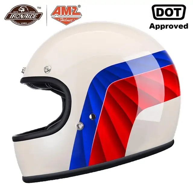 $US $174.00 AMZ Motorcycle Helmet Full Face Helmet Motocross Helmet Retrol Motorbike Riding Racing Casco Moto With DOT Certification