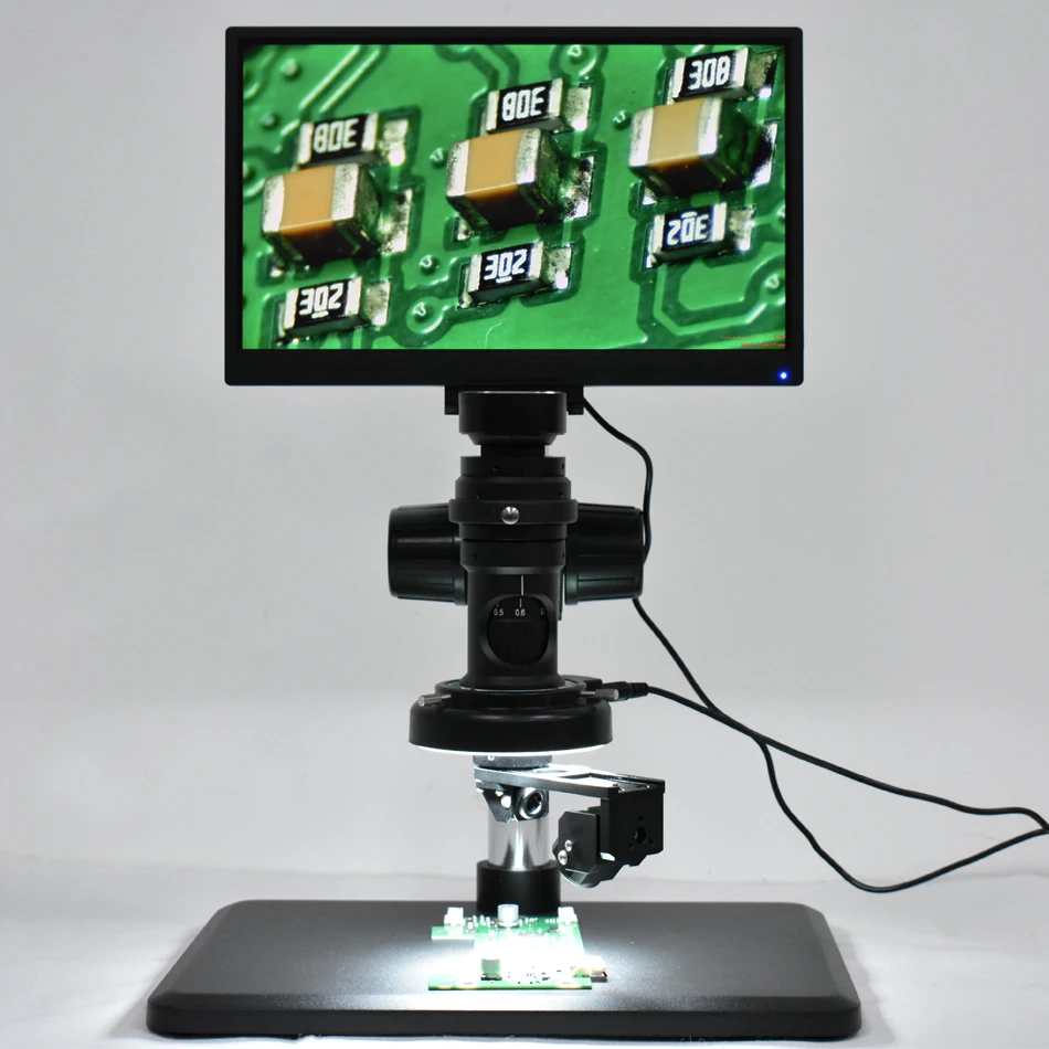 Full HD 1080P 11.6&quot IPS Integrated Display Camera HDMI-compatible 2D 3D Video Inspection Microscope with Measurement Magnifier |
