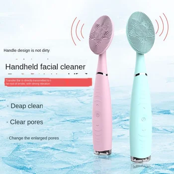 

2020 Handheld Facial cleansing instrument Silicone Gel Deep Cleaning USB Charging Massager Quick & Painless Easy to Clean