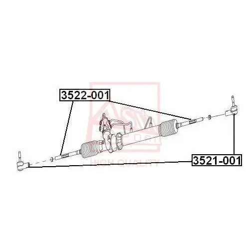 Наконечник рулевой тяги ASVA 3521-001