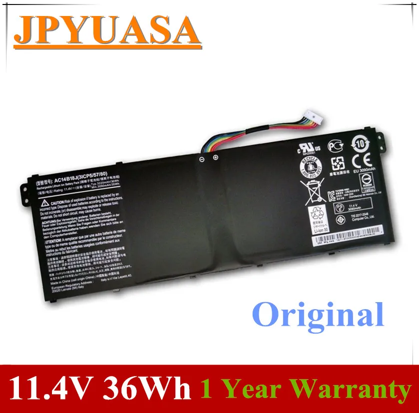 Аккумулятор для ноутбука 7XINbox 11 4 в 36 Втч AC14B18J AC14B13J Acer Aspire Φ V3 ES1 511 512 MP