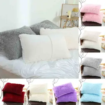 

Long Plush Pillowslip Bedding Cushion Cover Pillow Case 50*70cm Throw Pillows Cover Home Supplies Soft Material Winter Warm