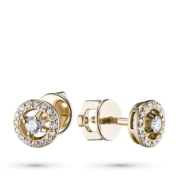 

Yellow gold pouches with diamonds