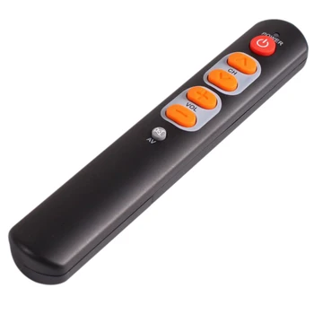 

Learning Remote Control with 6 big buttons, smart controller duplicate for TV,STB,DVD,DVB,HIFI(Orange)