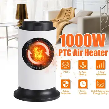 

220V Mini Home Heater Portable Electric Air Heater 2S Fast Heating Warm Fan Desktop for Winter Household Bathroom Infrared 1000W