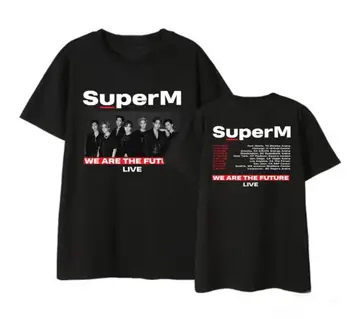 

Summer style superm super m we are the future concert same printing t shirt unisex kpop o neck short sleeve t-shirt 3 styles