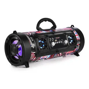 

Fashion Wireless Bluetooth Speaker Camouflage Graffiti 3D Sound Bass Stereo Radio Speaker Support USB/TF/Bluetooth Connection