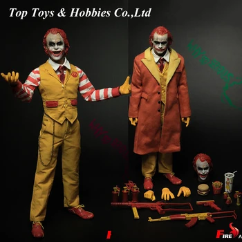 

Full set FIRE A015 1/6 joker Uncle Burger Clown Double head carving accessory package or Fans Gift Collectible