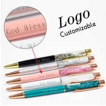 

1pc New Gold Foil Pens Metal Ballpoint Pens Office Birthday Gifts Ballpoint Pens Engraved Name Private Laser Customized Logo Pen
