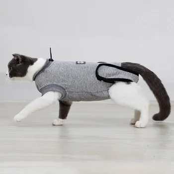 

Pet Multifunctional Recovery Outfit Clothes For Cats E-collar Alternative After Surgery Preventing Licking Wounds And Scratching