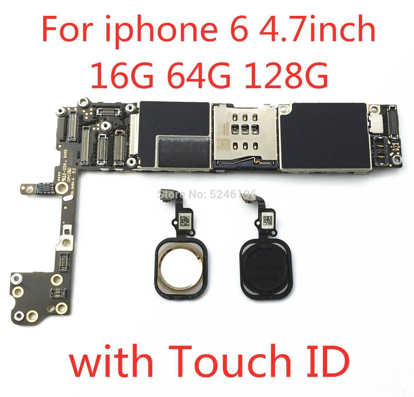 1 шт. полностью разблокированная для iPhone 6 материнская плата официальная версия материнских плат с чипами с/без Touch ID 16G 32G 64G 128G
