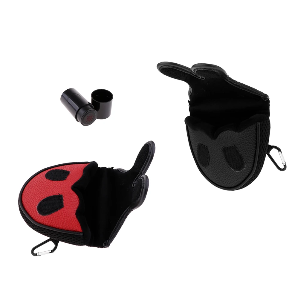 Golf Mallet Head Cover Putter Shaft Protector Guard Sleeve Golf Ball Stamper
