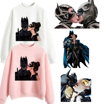 

Batman and Catwoman Kiss Oversized Hoodie Harajuku Outerwear Womens Casual Pink Clothes Funny Print Sweatshirt Winter Hoodies