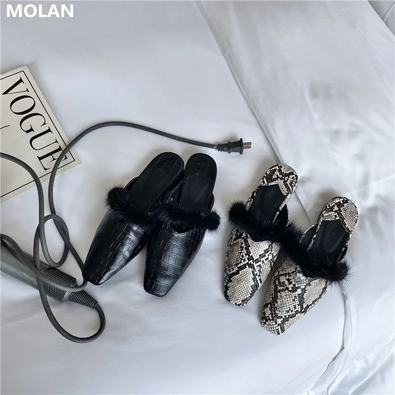 Корейские модные черные шлепанцы MOLAN брендовые дизайнерские Шлепанцы из мягкого
