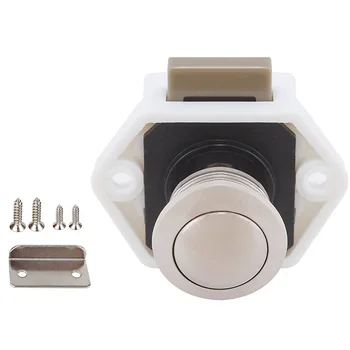 

Boat Cabinet Drawer Latch Push Button Lock Cupboard Door Desk Motorhome Handle Catch Cars RV Furniture For Caravan Knob Yachts