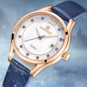 

NAVIFORCE Women Watches Top Brand Luxury Fashion Female Quartz Wrist Watch Ladies Leather Waterproof Clock Girl Relogio Feminino