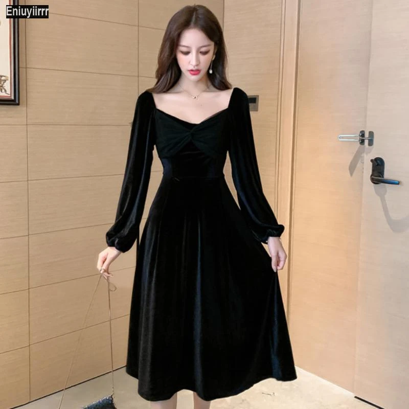 Fit and flare velvet dresses Clearance