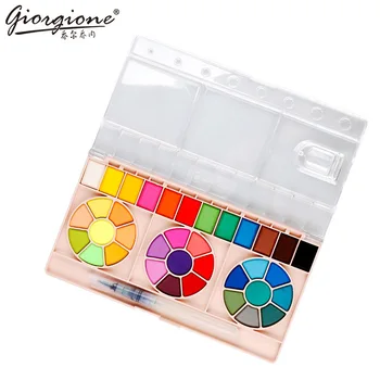 

36 Colors Macaron Solid Watercolor Paint Pigment Powder Snail Water Color Painting Hand-painted Portable Painting Art Supplies