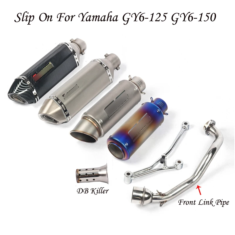 GY6-125 150 слипоны для мотоцикла выхлопная система глушитель выхлопной трубы выхлопная труба соединительная трубка весь набор для Yamaha GY6 125 150