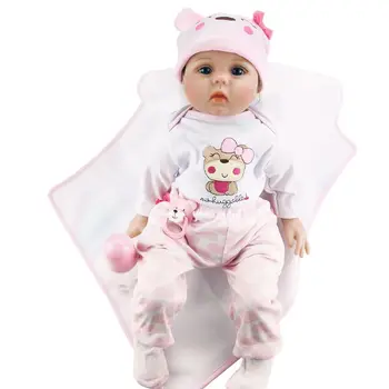 

55cm Realistic Reborn Doll Soft Silicone Toddler Babies Girl Pacifier Lifelike