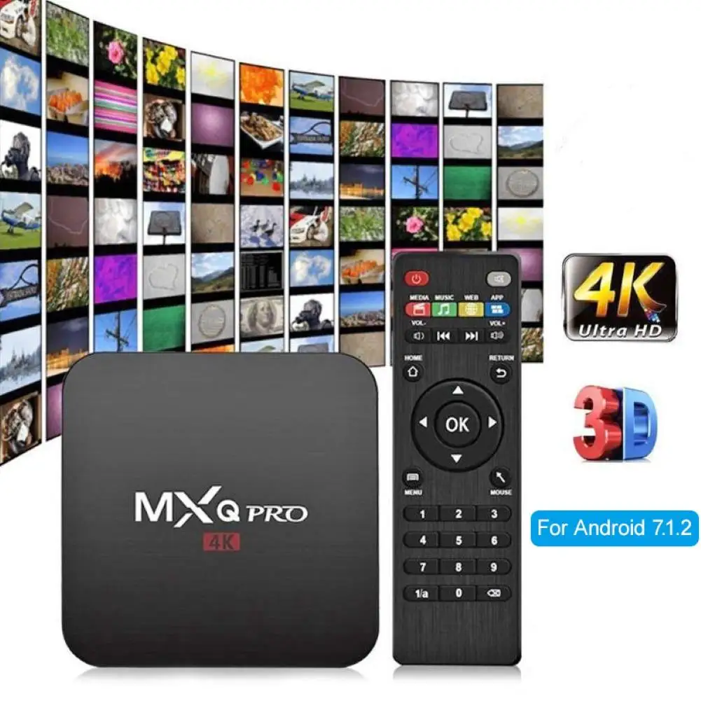 Тв-приставка 1+ 8GB HD WiFi HDMI Smart tv box телеприставка для Android 7,1 OS домашняя тв приставка