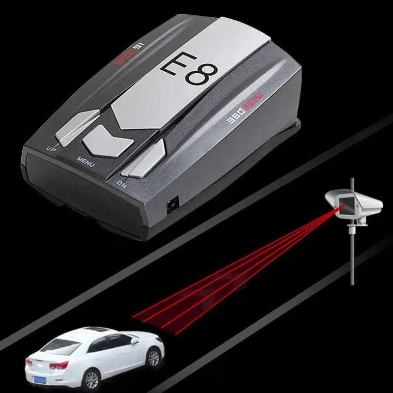 Car Vehicle Radar Detector 360 Degree Anti Car Detector E8 Speed Voice Warning