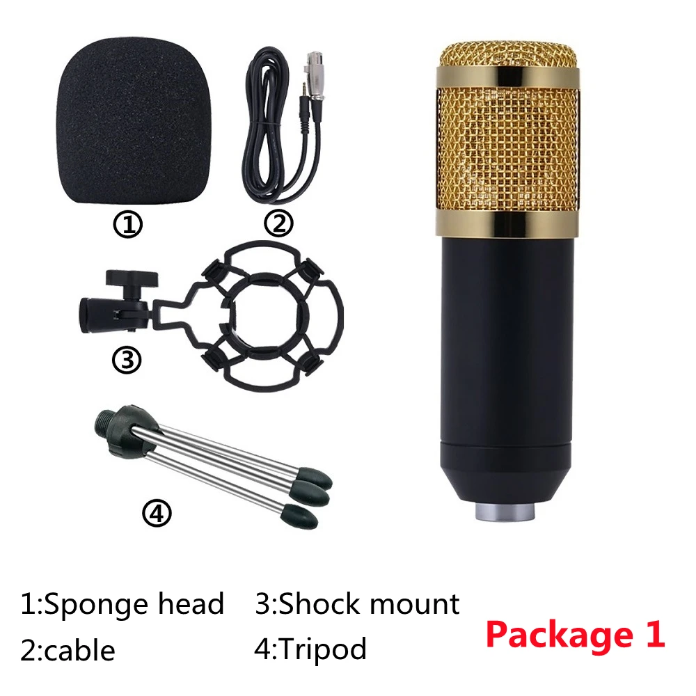 BM-800 Professional Condenser Microphone BM800 Microphone For Computer KTV Radio Braodcasting Singing Recording BM 800 