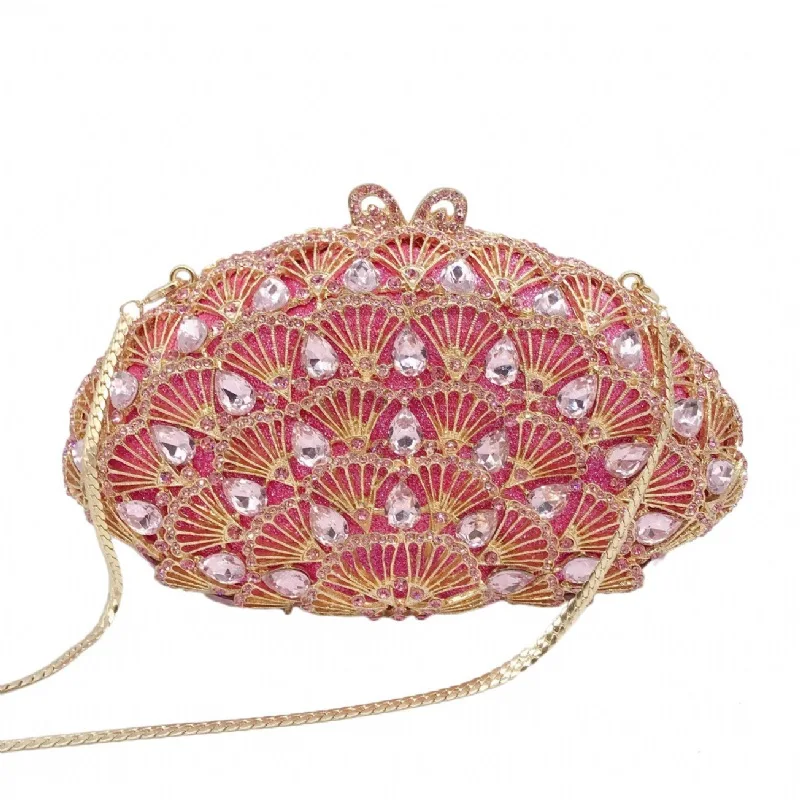 

21x12 см розовая сумка с кристаллами обеденная сумка с бриллиантами фисташковый Веерообразный Сумка-клатч со стразами Женская Банкетная сумка a6840