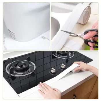 Tape Caulk Strip PVC Self Adhesive Caulking Sealing Tape for Kitchen Sink Toilet Bathroom Shower and Bathtub