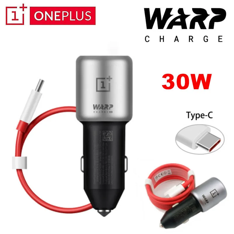 Оригинальное автомобильное зарядное устройство OnePlus Warp Charge 30 8 7 7T Pro 6 6T 5 5T вход 12