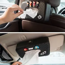 Картонная коробка для полотенец, Автомобильный стул, задний рисунок, картонная коробка для автомобиля, мультяшное прекрасное украшение, автомобильный солнцезащитный козырек, подвесной Тип творчества