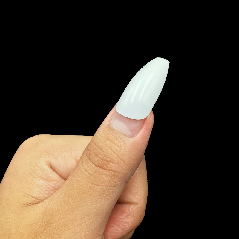 500 шт накладные ногти прозрачный натуральный белый балерина акриловая роспись ногтей гроб накладные ногти искусственные советы из серии «сделай сам»