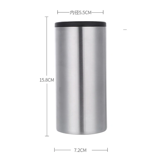 Nagykereskedelem 12Oz Cola Can Co Cover Sörtartó Rozsdamentes Acél Hideg Tartó Koksz Kannák Vákuum Szigetelt Vékony Sovány Palackhoz Duplán - Image 4