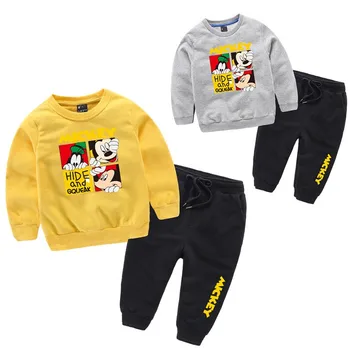 

2Pcs Kids Minnie Clothes For Girl Cartoon Mouse Long Sleeve T-shirts+Pants Outfits Autumn Girl Sweatshirt Suit Children Clothing
