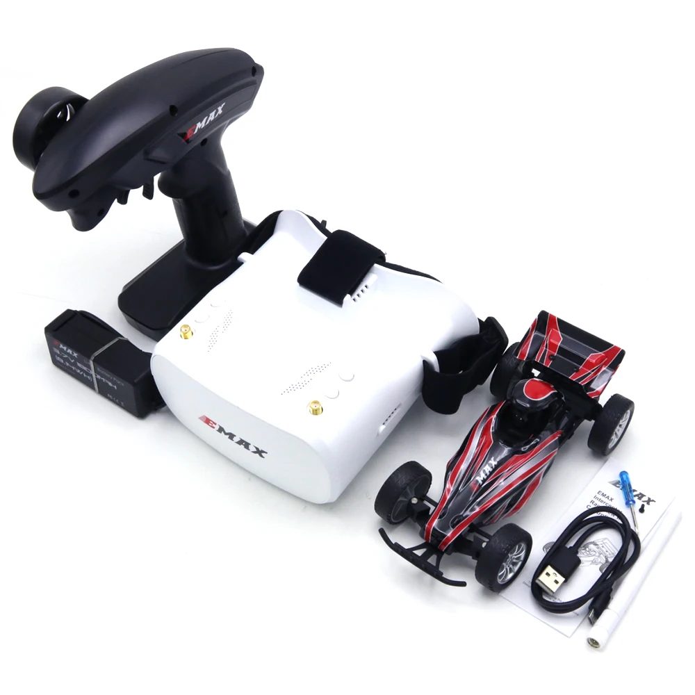 Emax Interceptor Fpv Racing Car 2.4g Radio Control High Speed With Camera Goggle Glasses Rc Car