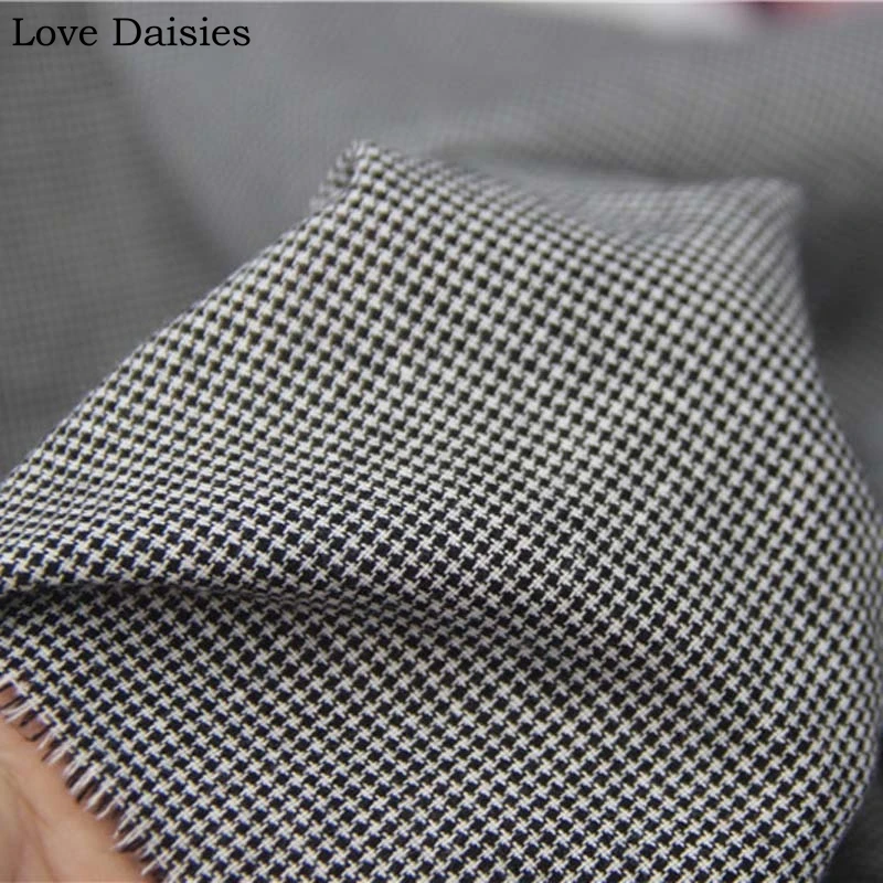 Хлопок, черная пряжа, окрашенная мини ткань в клетку «гусиные лапки» для самостоятельной сборки, летняя и осенняя модная одежда, блузка, рубашка, платье