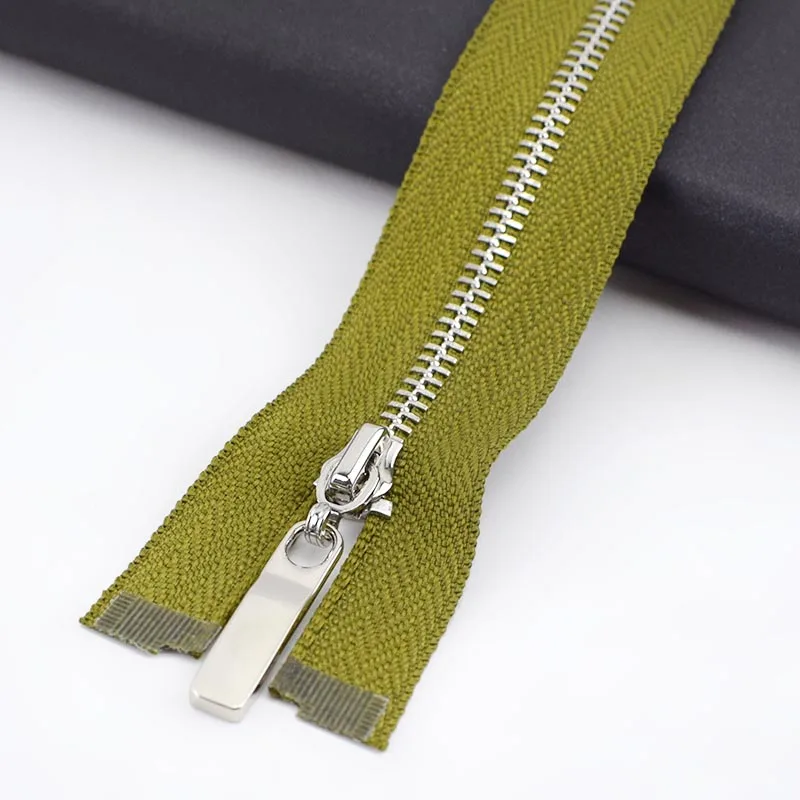 army green silver 3 шт. Meetee 3#20 см металлическая молния Медь зуб Closeend застежка-молния одежда джинсы карман на молнии сумки кошелек Ремонтный комплект аксессуары - Цвет: army green silver