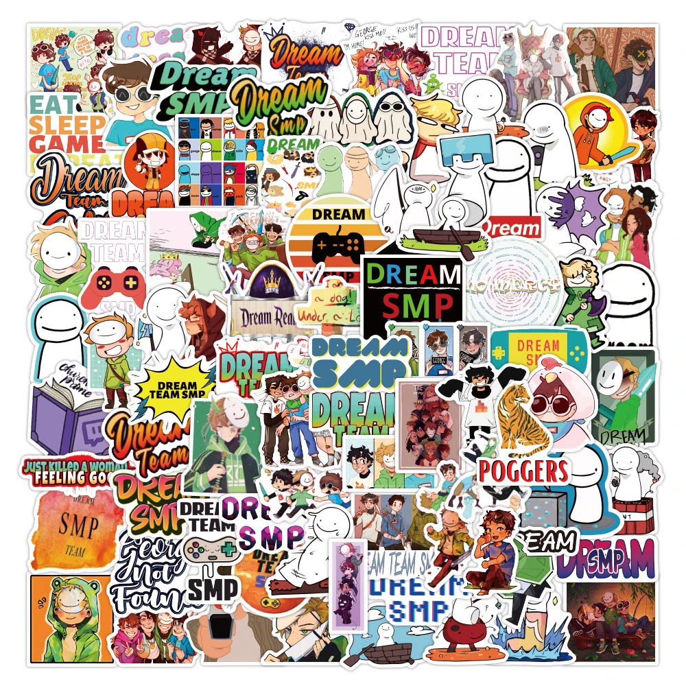 50 100pcs dream smp stickers cartoon anime graffiti stickers for skateboard refrigerator computer car notebook children s toys stickers aliexpress