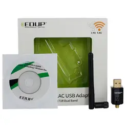 600 Мбит/с USB WiFi адаптер EP-AC1608 двухдиапазонный 5 ГГц 2,4 ГГц 802.11ac беспроводная сетевая карта с 2dBi антенна Wifi приемник