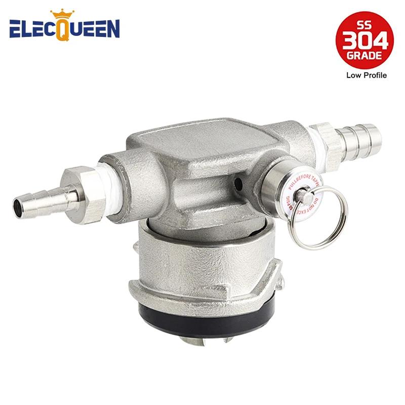Low Profile "D" Type Keg Coupler,All Stainless Steel Construction