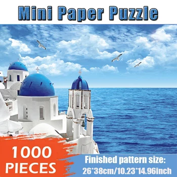 

Wooden Jigsaw Adult Kids 1000 Pieces Landscape Puzzle Decompression Game Adult Kids Educational Toys DIY Gift D30