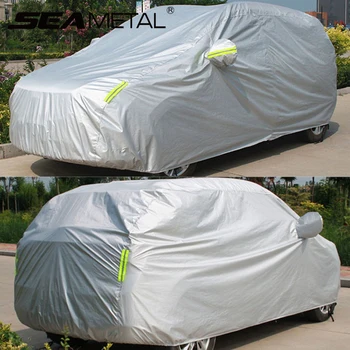 

SEAMETAL Car Cover Waterproof Sun Protection Cover for Car Outdoor Protection Rain Resistant For SUV Sedan Exterior Accessories