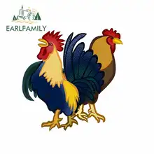 EARLFAMILY 13cm x 13cm Cartoon Anime Cock Hen Funny Car Stickers Bumper Trunk Truck Graphics Vinyl JDM Waterproof DIY Fine Decal EARLFAMILY 13cm x 13cm Cartoon Anime Cock Hen Funny Car Stickers Bumper Trunk Truck Graphics Vinyl JDM Waterproof DIY Fine Decal