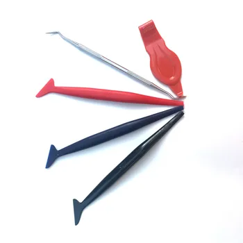 

5PCS Carbon Fiber Film Micro Squeegee Car Stickers Corner Tuck Scraper Window Tint Car Vinyl Wrap Application Tools Kit