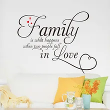 Стиль [семья] резные английские надписи креативные настенные наклейки семейная гостиная комната украшения Фоновые наклейки ZY8353