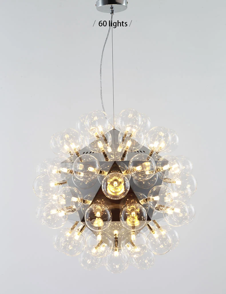 Taraxacum bubbles Pendant Lights Glass Mirror Ball Hanging Lamp Kitchen Modern17