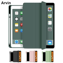 Arvin чехол для Apple iPad 10,2 дюймов мини 4 5 iPad 9,7 чехол трехслойный из искусственной кожи Мягкий силиконовый чехол с функцией автоматического сна/пробуждения