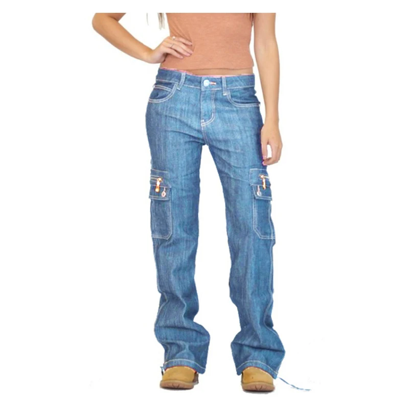

Fashion Lady High Waist Jeans Women Casual Zipper Baggy Loose Wide Leg Pants Female Straight Denim Trousers Spring Summer