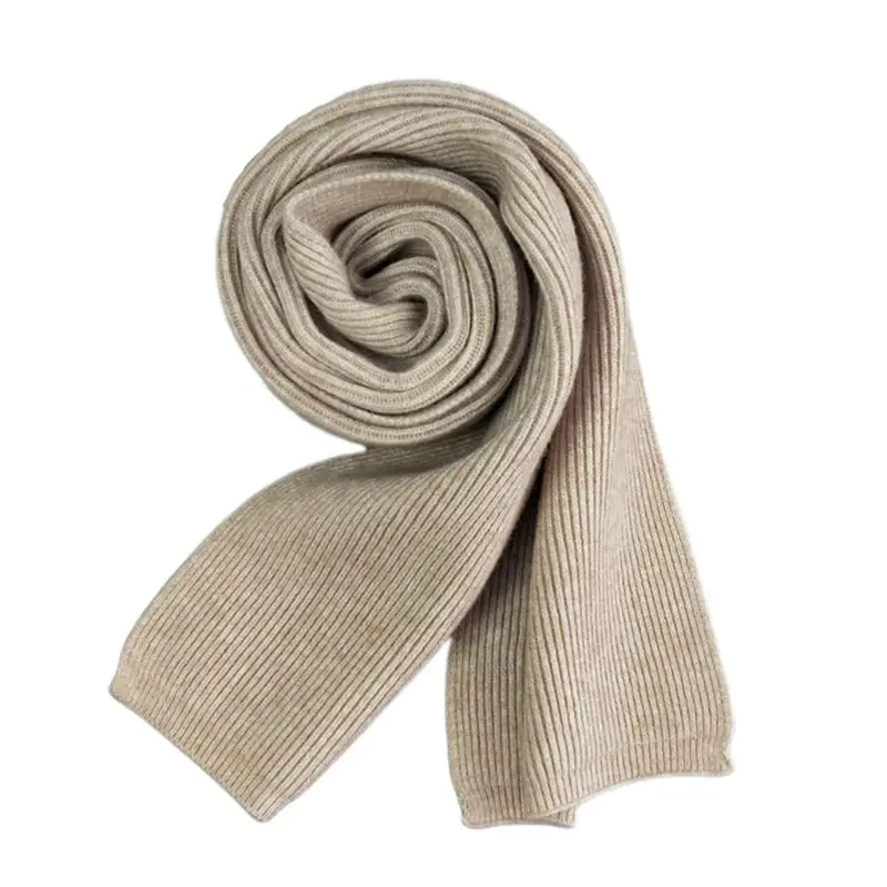Student Men Women Scarf Autumn Winter Long Double-sided Dense Knit Warm Scarves