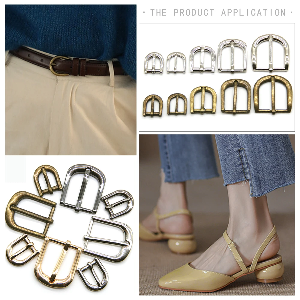 10pcs Square Metal Belt and Bag Buckles - Silver, Bronze, Gold - DIY Decoration Accessories